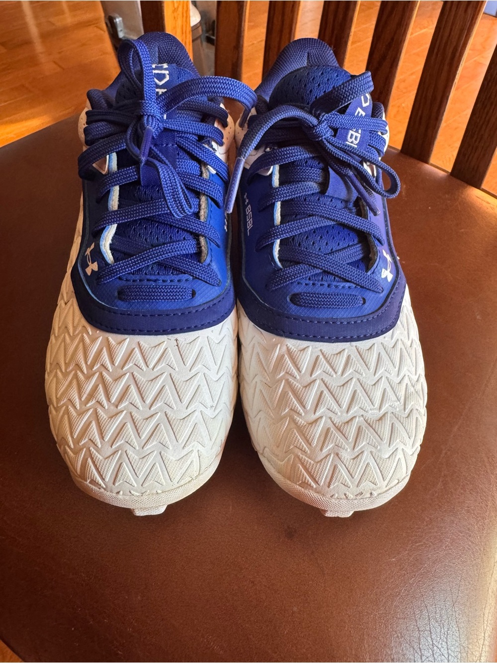 Under Armour Kids Royal Blue and White Athletic Sneakers